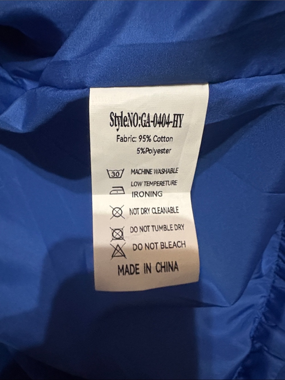 Deep Royal Blue Quilted Jacket with Zip size Medium - Picture 3 of 3